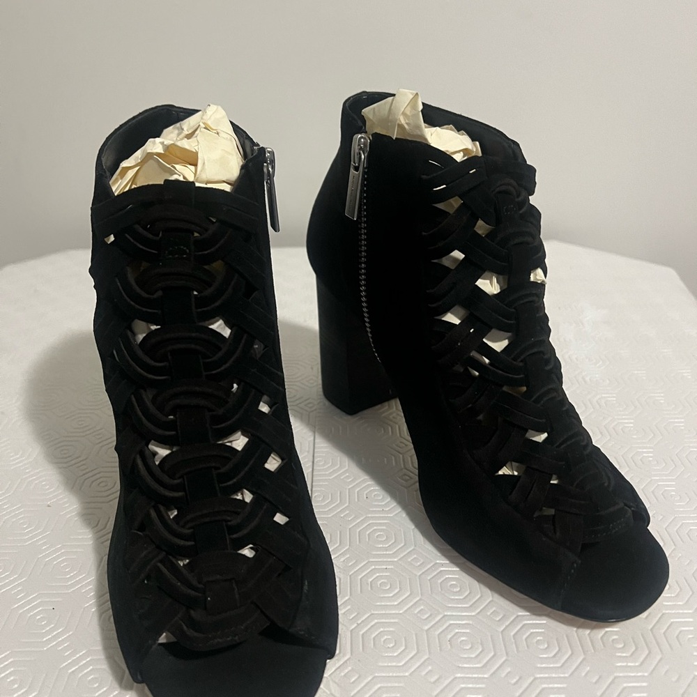 Michael Kors Black Suede Heeled Boots